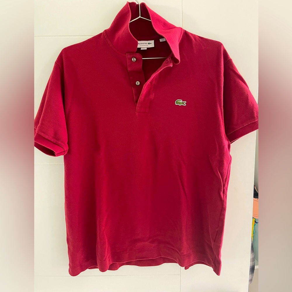 Maroon Polo T shirt Lacoste
